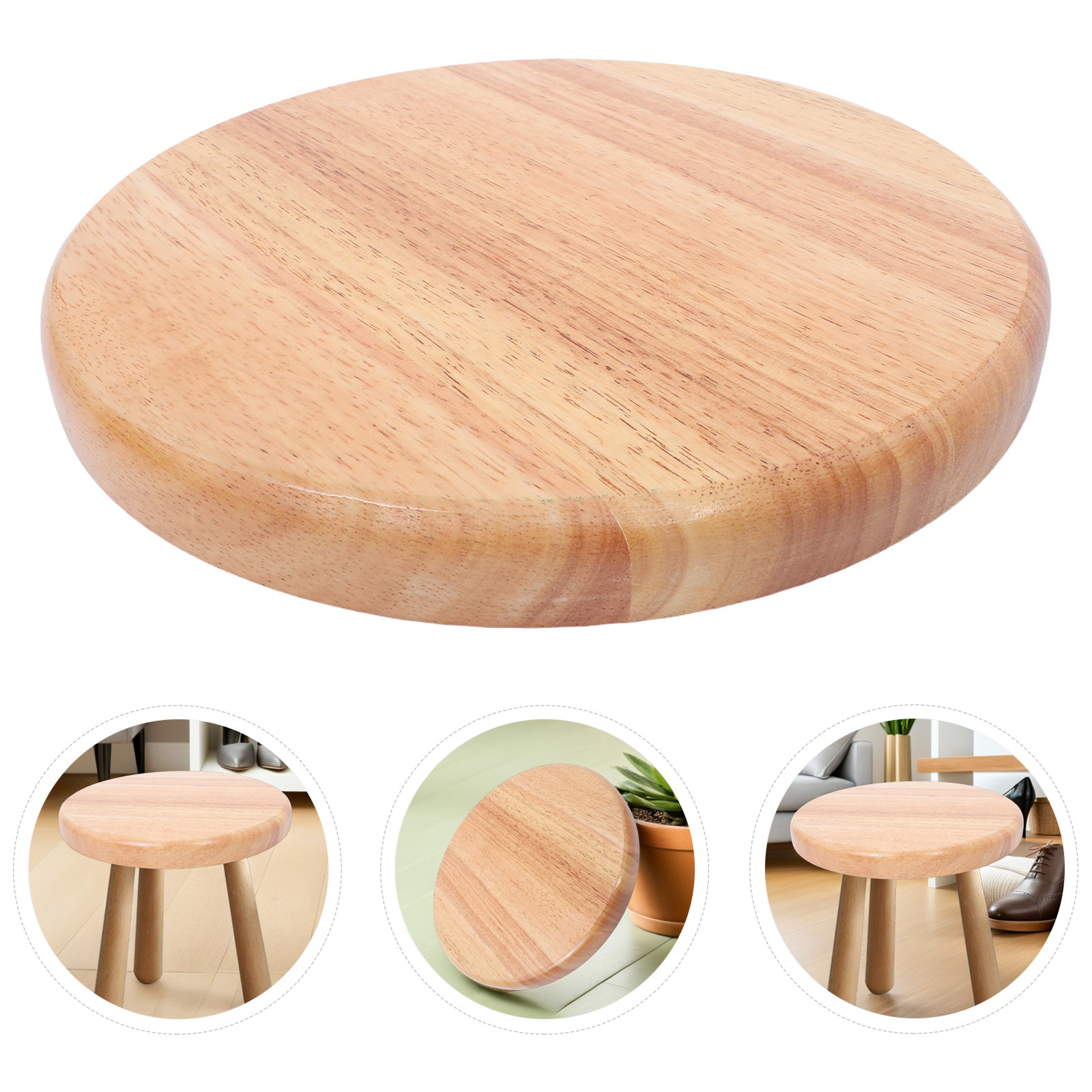 Home Bar Stools - Asiento de taburete redondo de madera