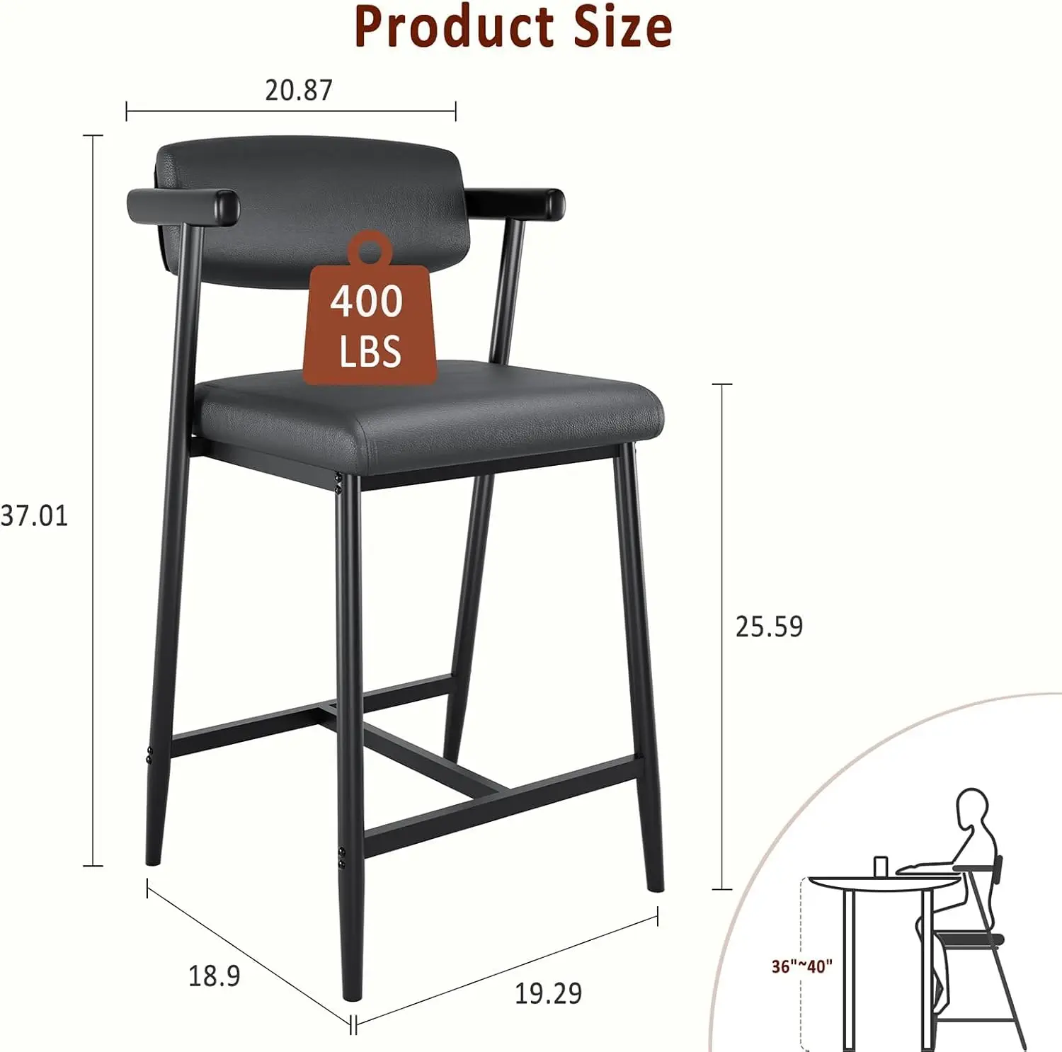 Garvee, juego de 4 taburetes d - Home Bar Stools reseña y precio