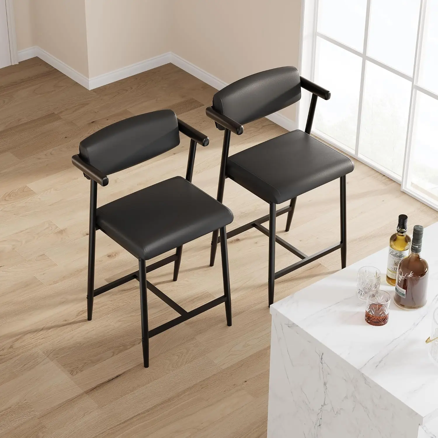 Garvee, juego de 4 taburetes d - Home Bar Stools reseña y precio