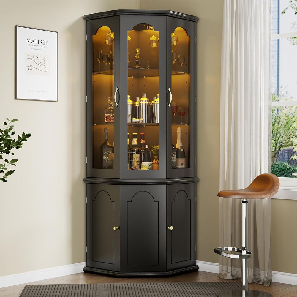 Mueble Bar Iluminado con Puert - Home Bar And Cabinet reseña y precio