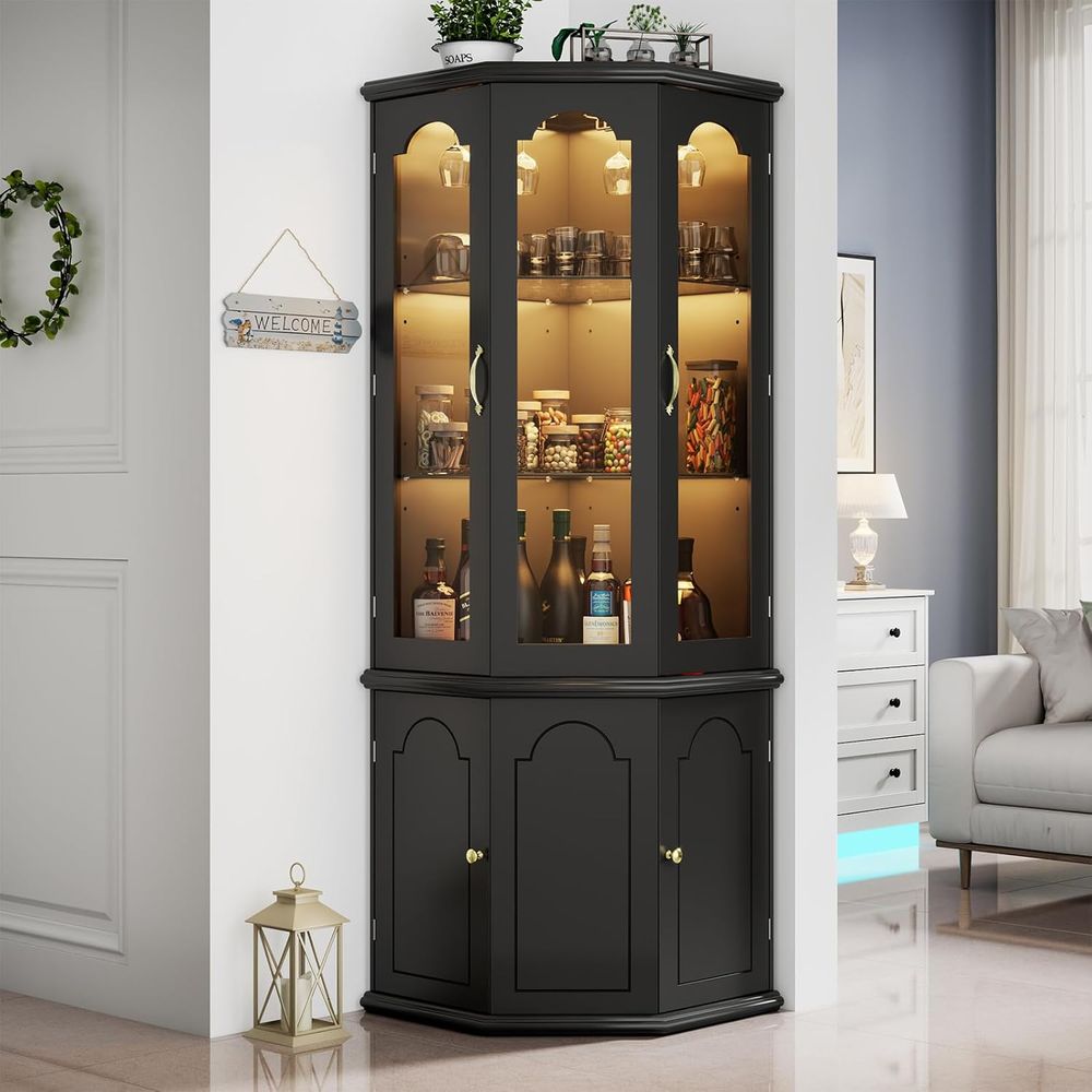 Mueble Bar Iluminado con Puert - Home Bar And Cabinet reseña y precio